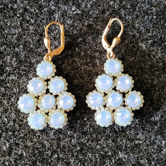 Catherine Popesco Sky Ignite Stone Crystal Earrings - Picture 2 of 4